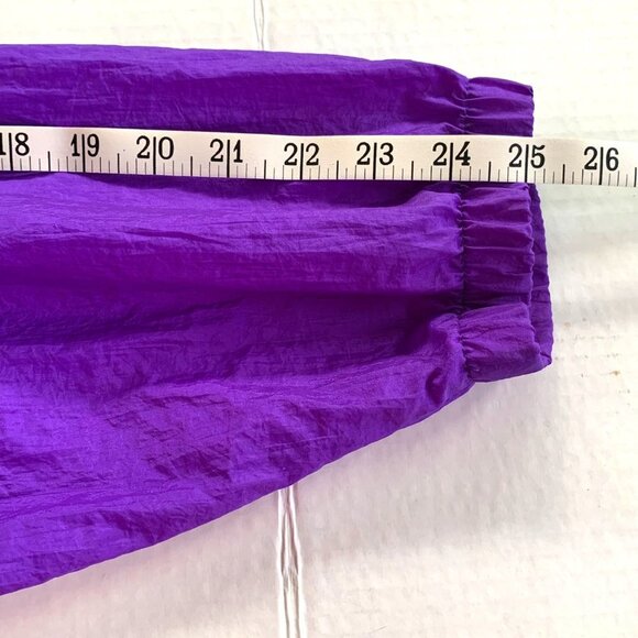Vintage 90’s Speedo Purple Light Windbreaker Jacket Retro Coat Women’s Large - Picture 10 of 12
